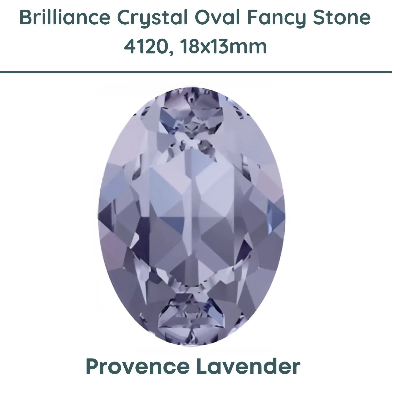 Brilliance Crystal, 4120 (18x13mm) Oval Fancy Stones, Provence Lavender