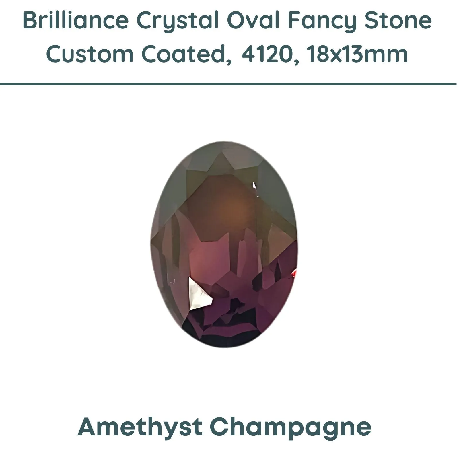 Brilliance Crystal, 4120, (18x13mm) Fancy Stones, Custom Coated, Amethyst Champagne