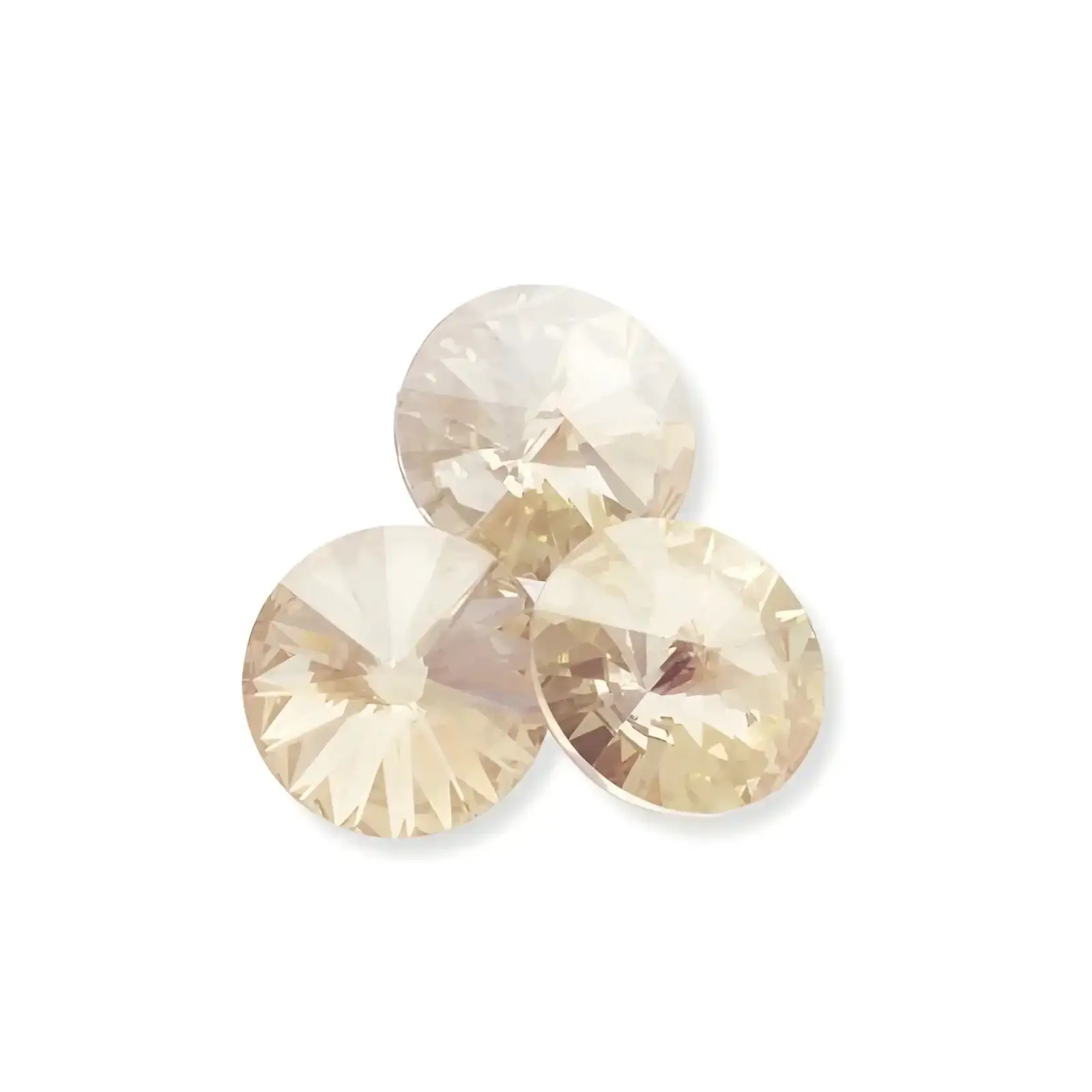 Brilliance Crystal Rivolis, 1122, 12mm, Crystal Champagne - Image 3