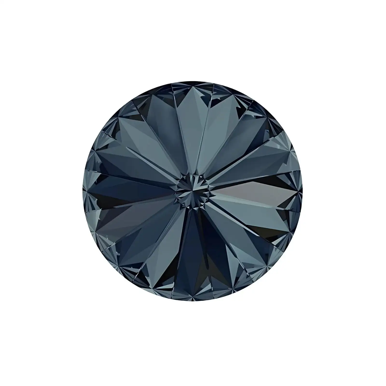 Brilliance Crystal Rivolis, 1122, 12mm, Graphite, 2 or 6 pieces