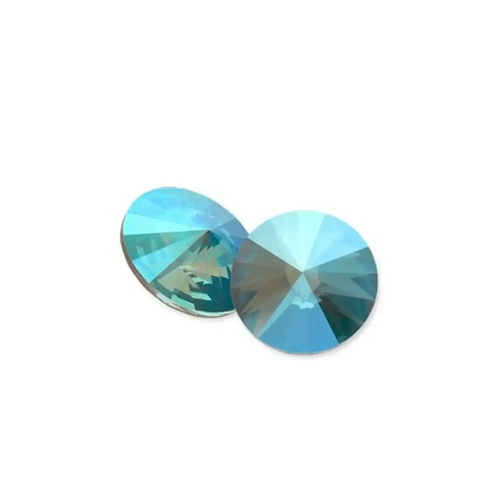 Brilliance Crystal Rivolis, 1122, 12mm, Olivine Shimmer, 2 or 6 pieces - Image 2