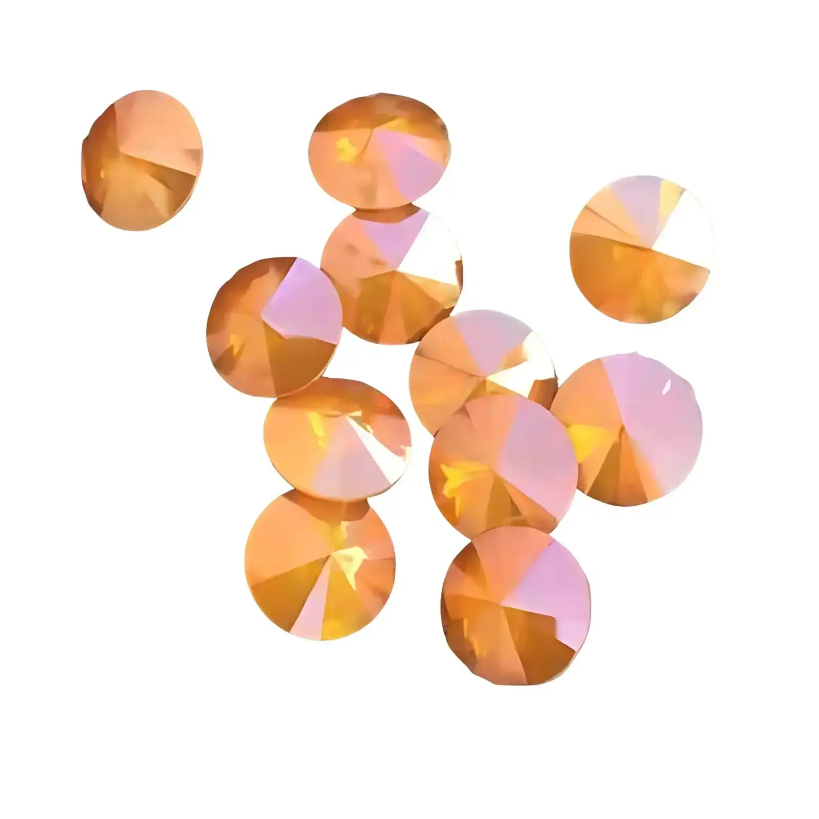 Brilliance Crystal Rivolis, 1122, 12mm, Summer Blush on White Opal - Image 2