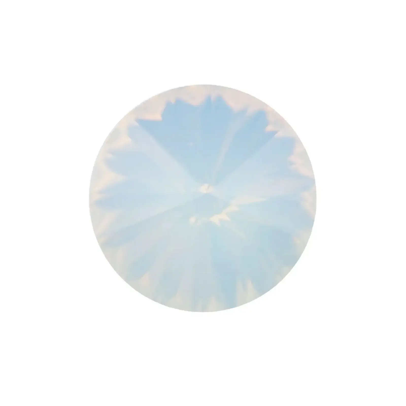Brilliance Crystal Rivolis, 1122, 12mm, White Opal, 2 or 6 pieces