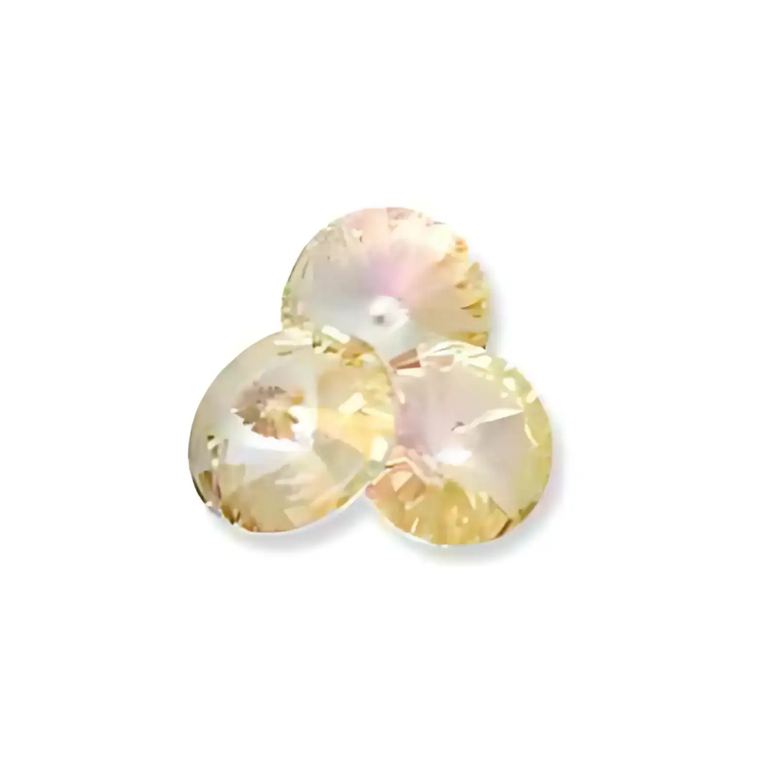 Brilliance Crystal Rivolis, 1122, 14mm, Crystal Lemon Coated, 2 or 6 pieces