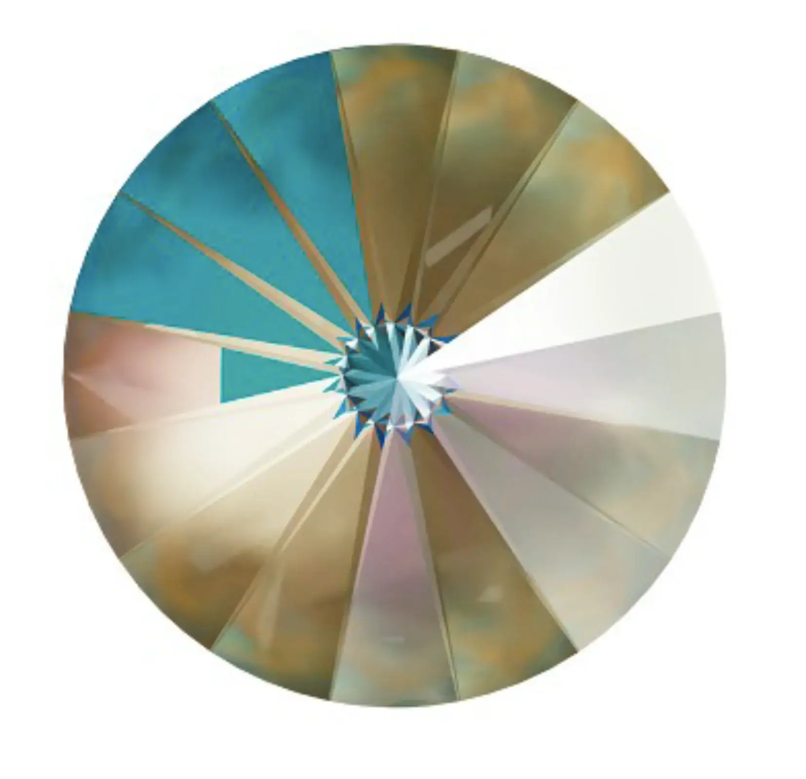 Brilliance Crystal Rivolis, 1122, 14mm, Army Green Delite, 2 or 6 pieces