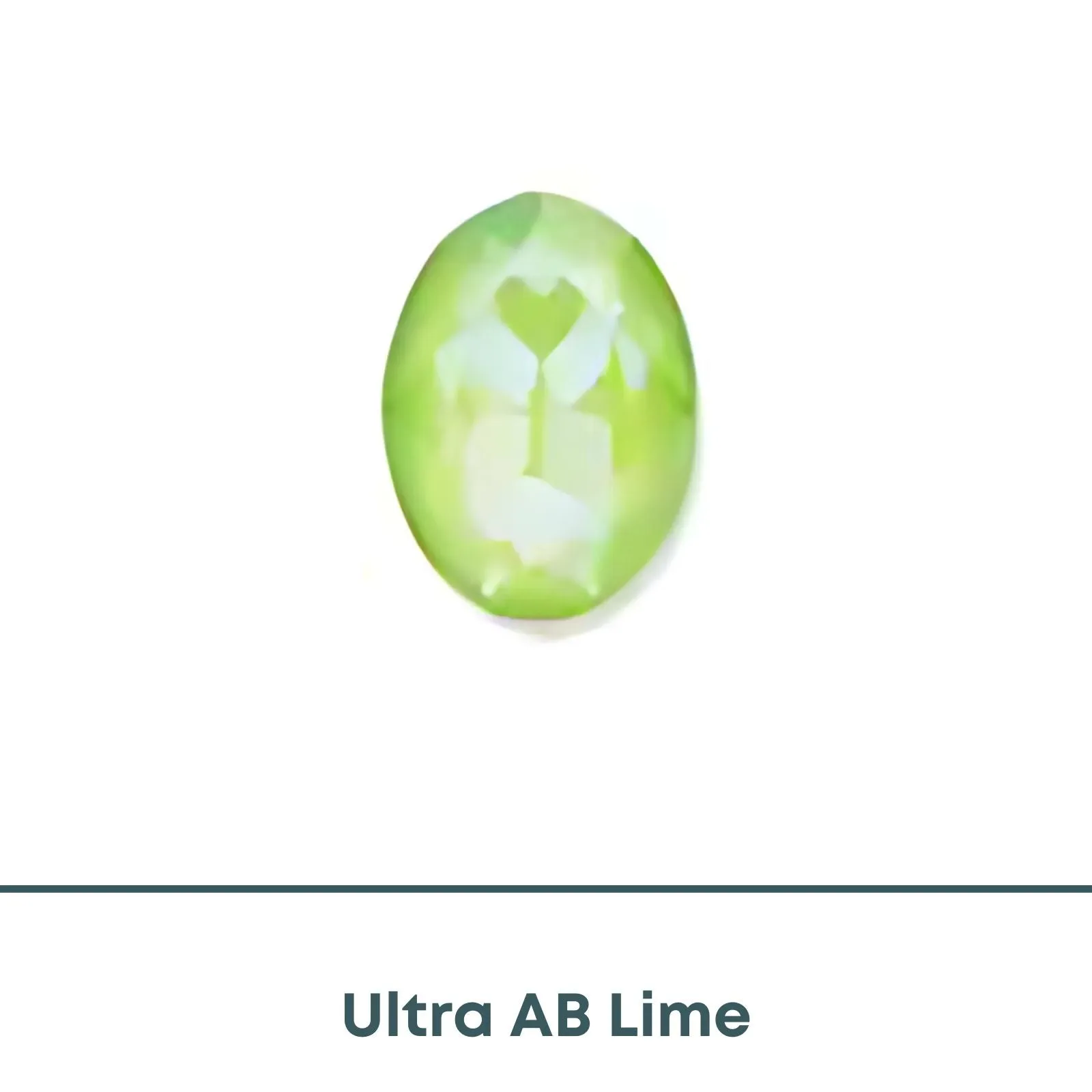 Brilliance Crystal, 4120 (18x13mm) Fancy Stones, Custom Coated, Ultra AB Lime - Image 2