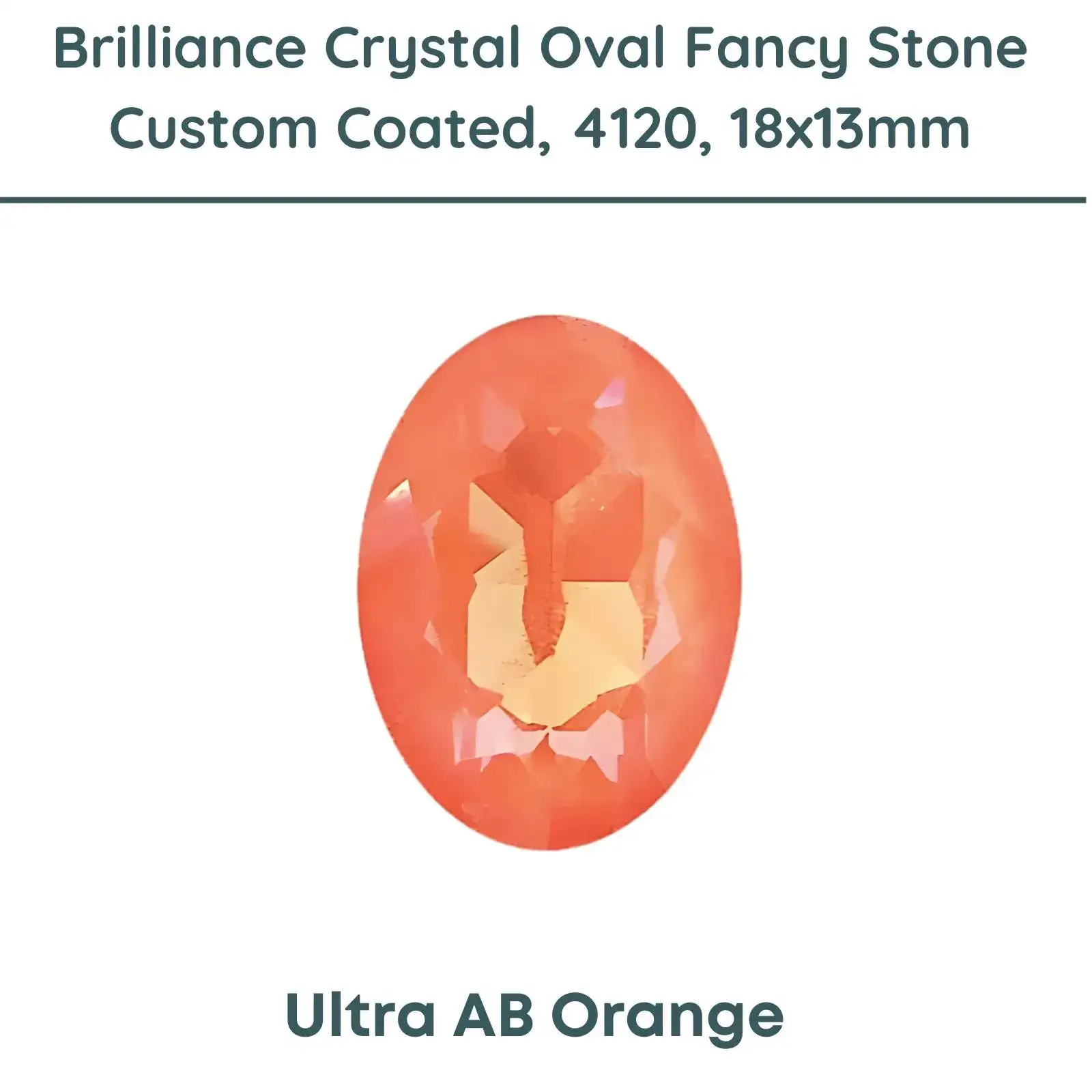 Brilliance Crystal, 4120,(18x13mm), Fancy Stones, Custom Coated, Ultra AB Orange