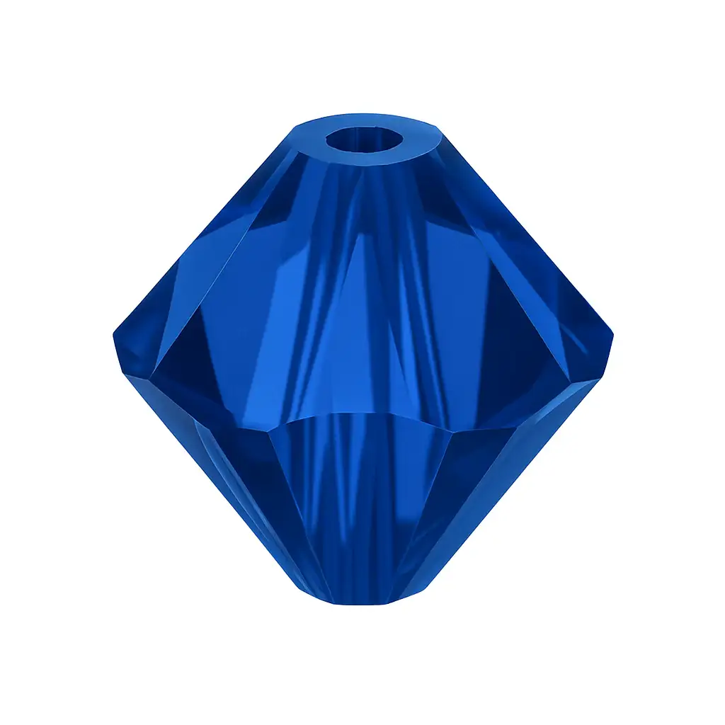Brilliance Austrian Crystal Bicones 5328, 6mm, Sapphire - Image 2