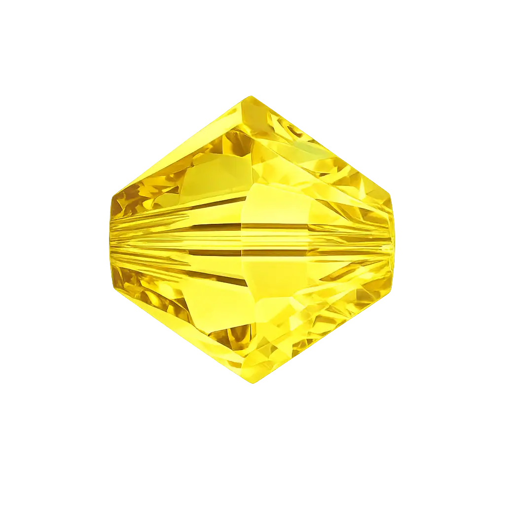 Brilliance Austrian Crystal Bicones 5328, 4mm, Citrine