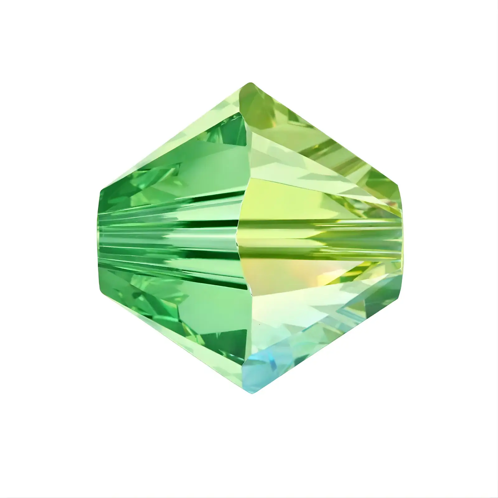Brilliance Austrian Crystal Bicones 5328, 4mm, Peridot AB