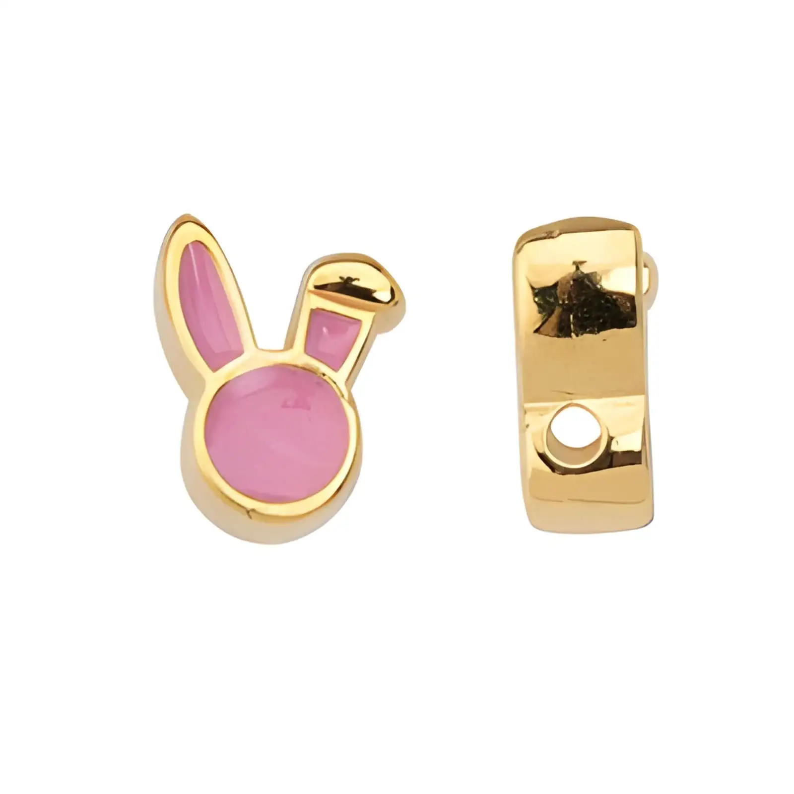 Bunny Head Slider Bead, 2 Pcs - Image 2