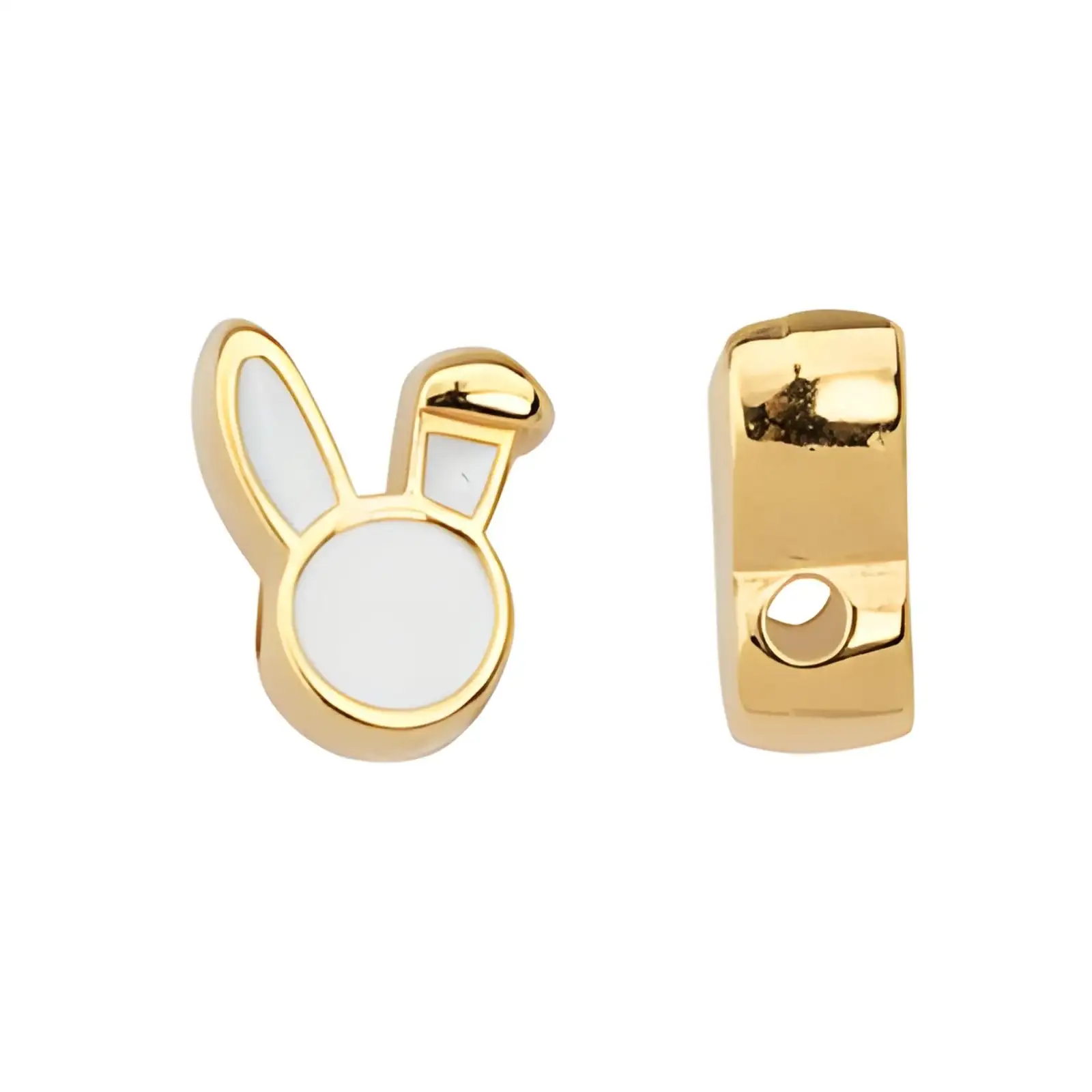Bunny Head Slider Bead, 2 Pcs - Image 3