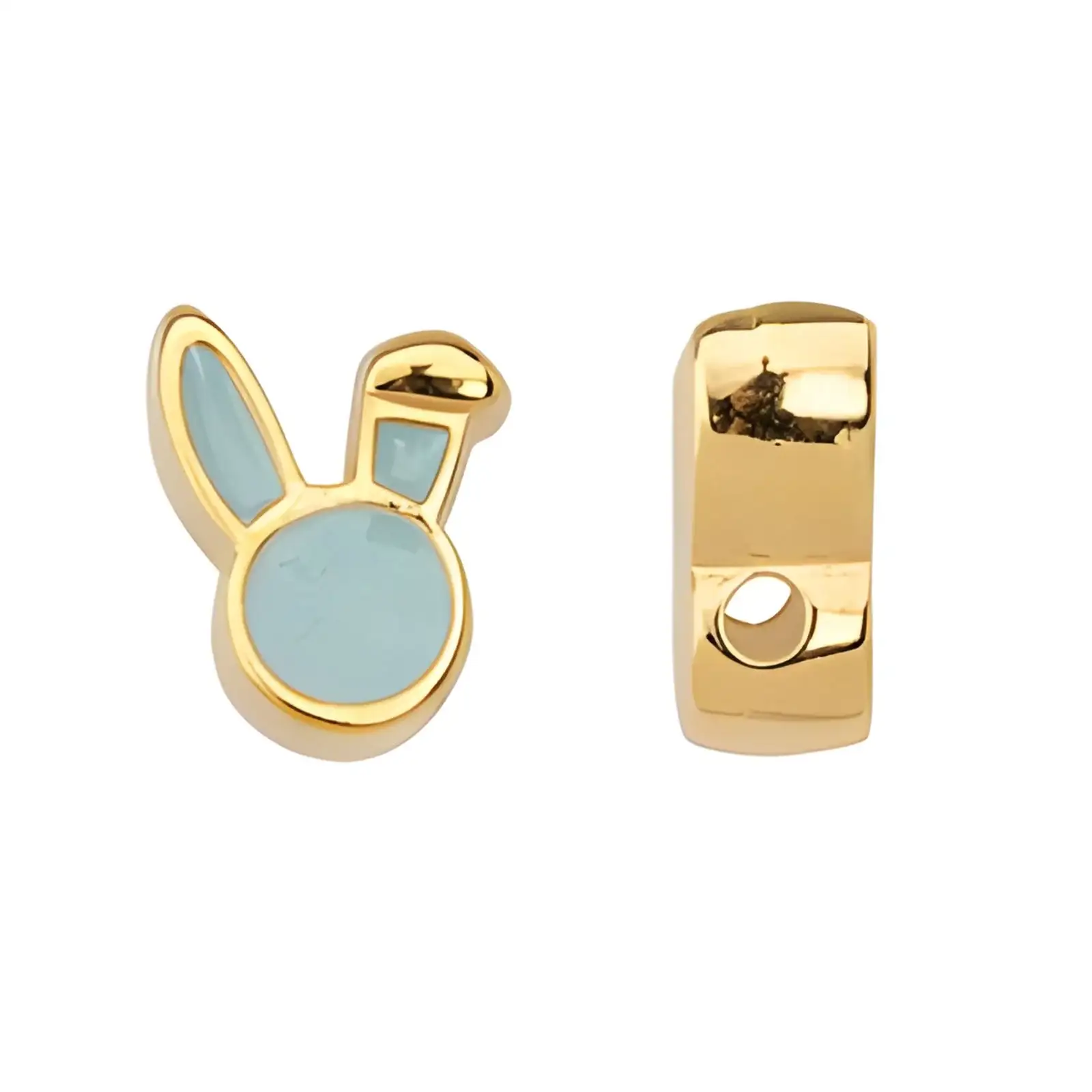 Bunny Head Slider Bead, 2 Pcs - Image 4
