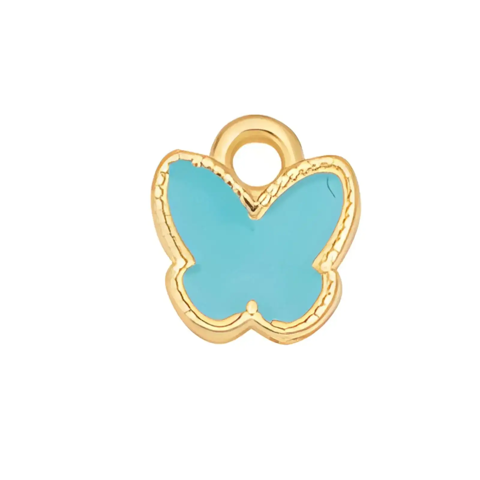 Butterfly Charm or Pendant, 24K Gold Plated, 2 Pcs - Image 4