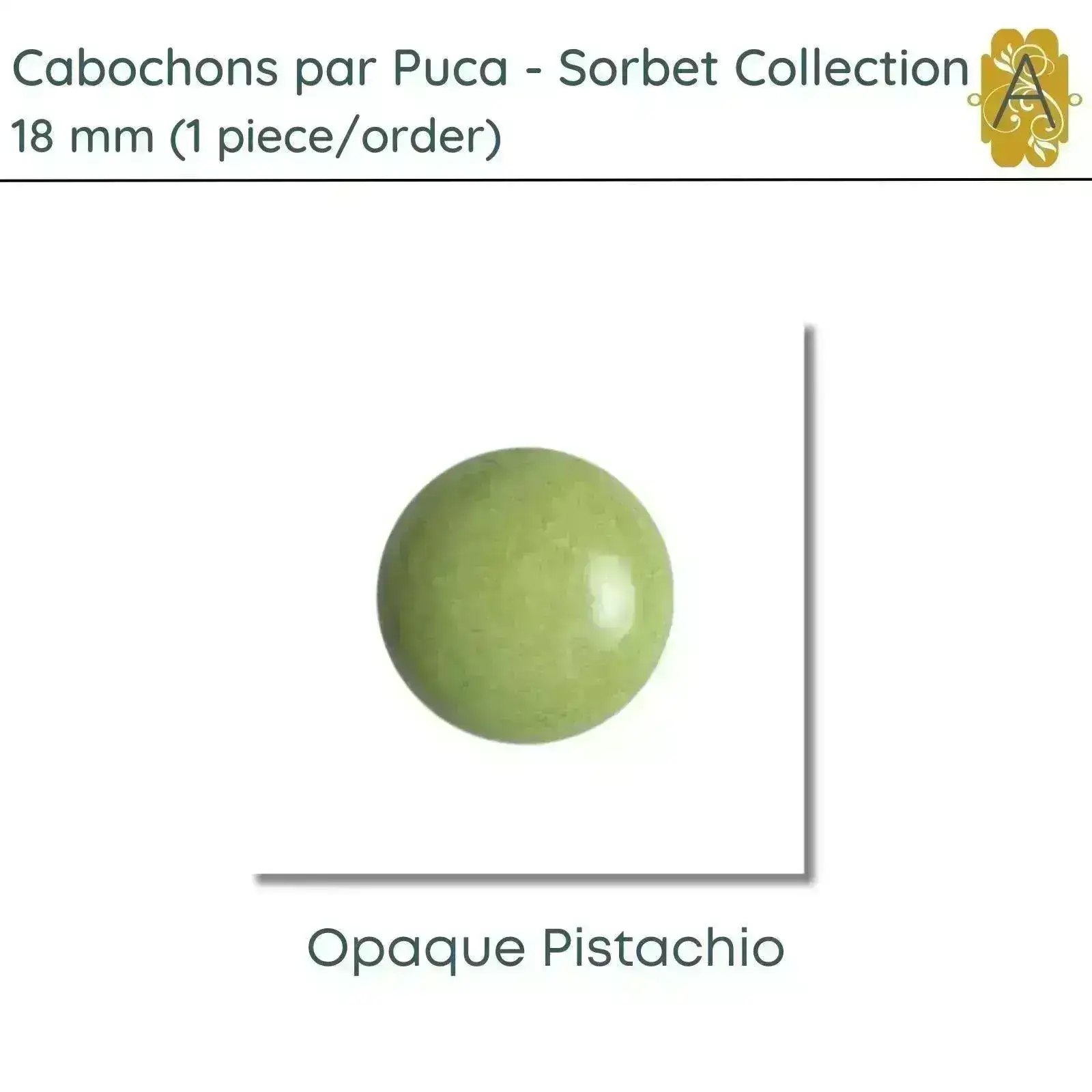 Cabochon par Puca, 18mm, Sorbet Collection, 5 Colors - Image 6