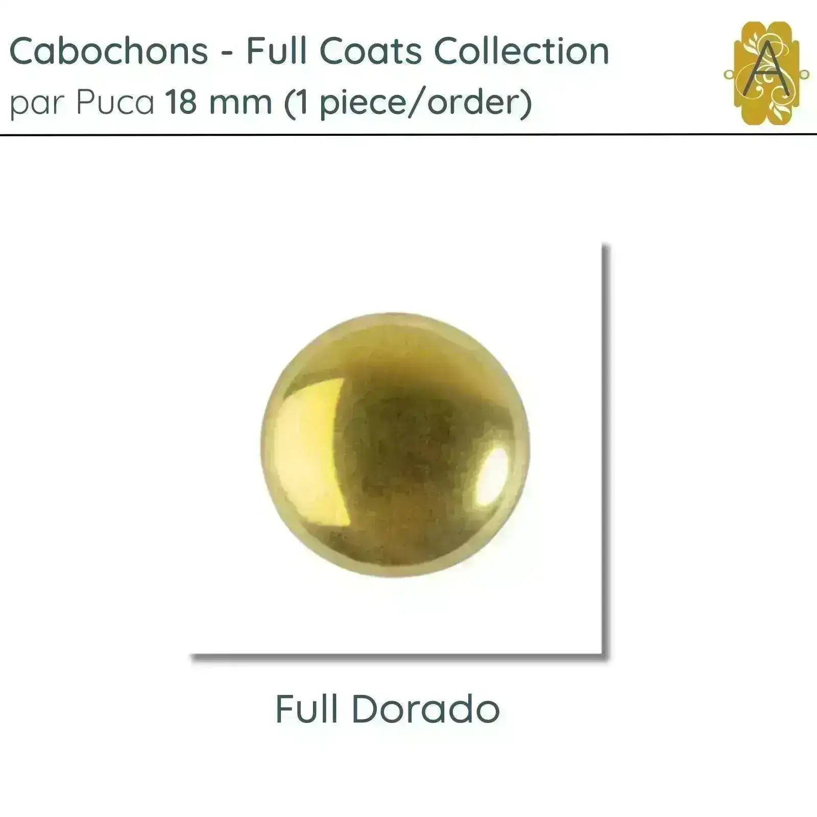 Cabochons par Puca, 18mm, Full Coats Collection, 5 Finishes - Image 2