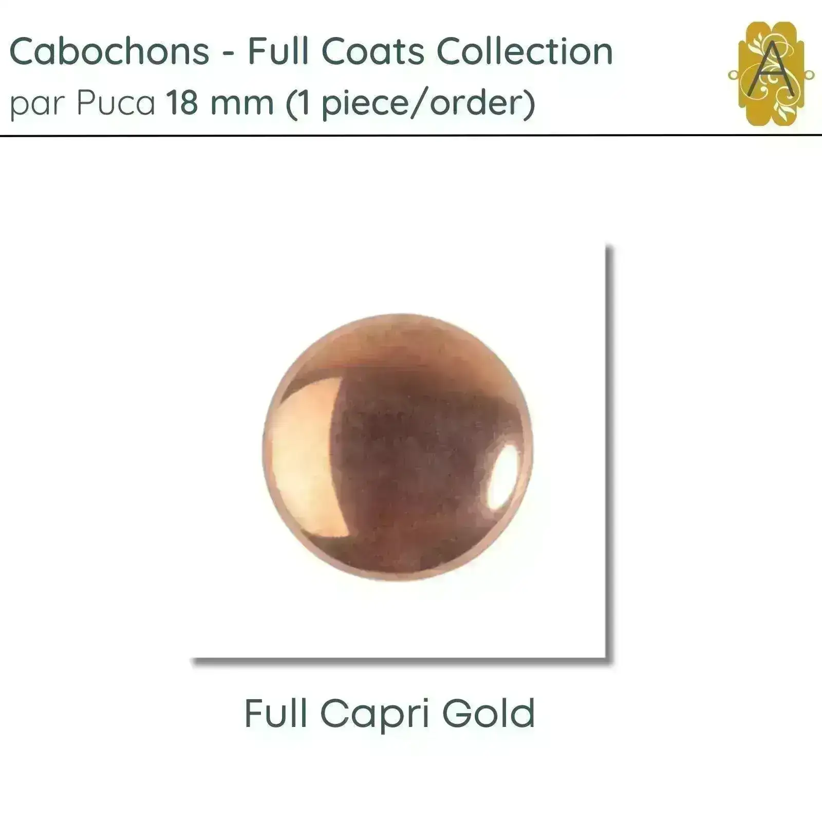 Cabochons par Puca, 18mm, Full Coats Collection, 5 Finishes - Image 3