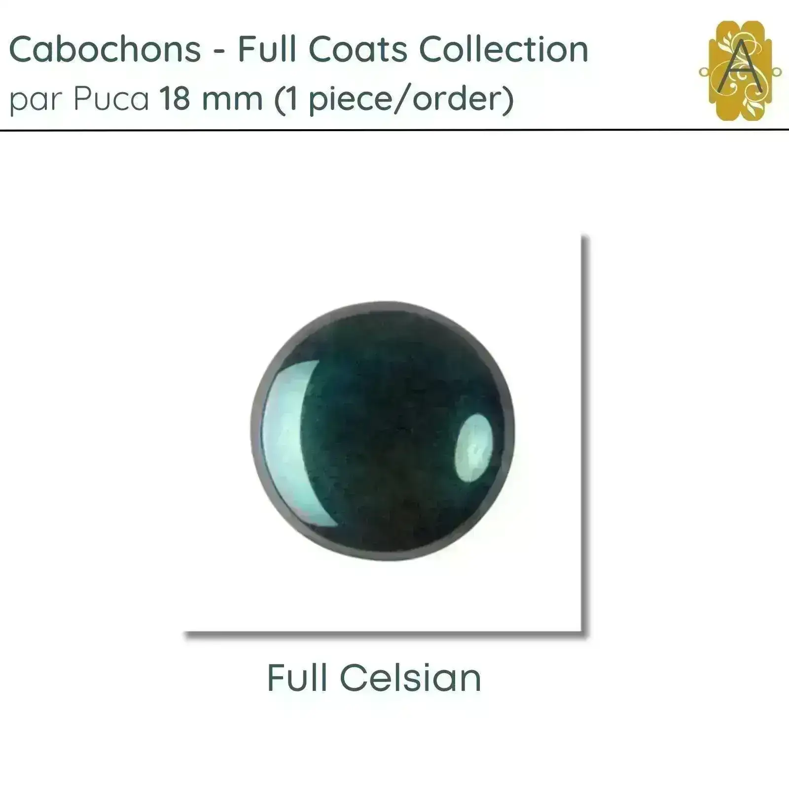 Cabochons par Puca, 18mm, Full Coats Collection, 5 Finishes - Image 4