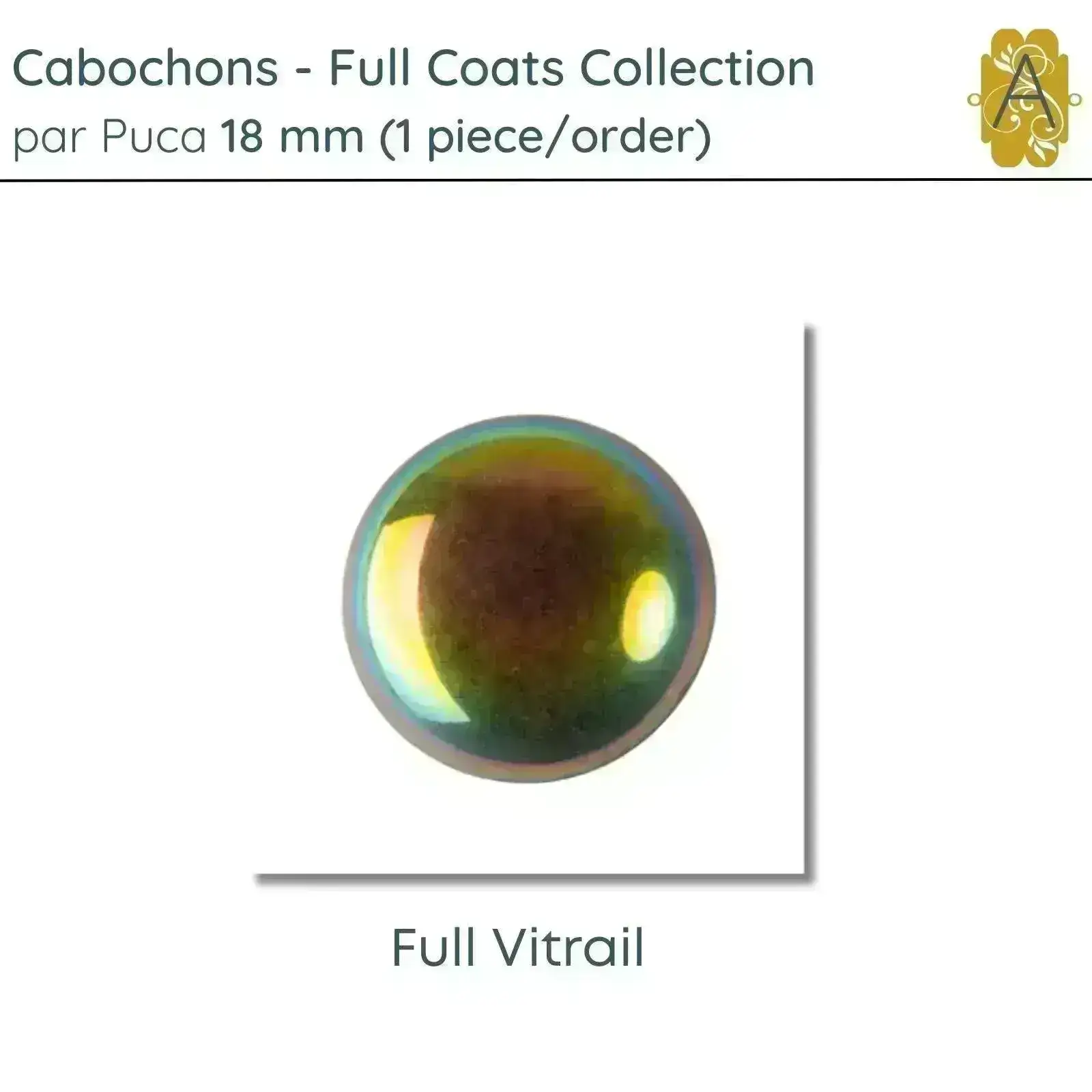 Cabochons par Puca, 18mm, Full Coats Collection, 5 Finishes - Image 5