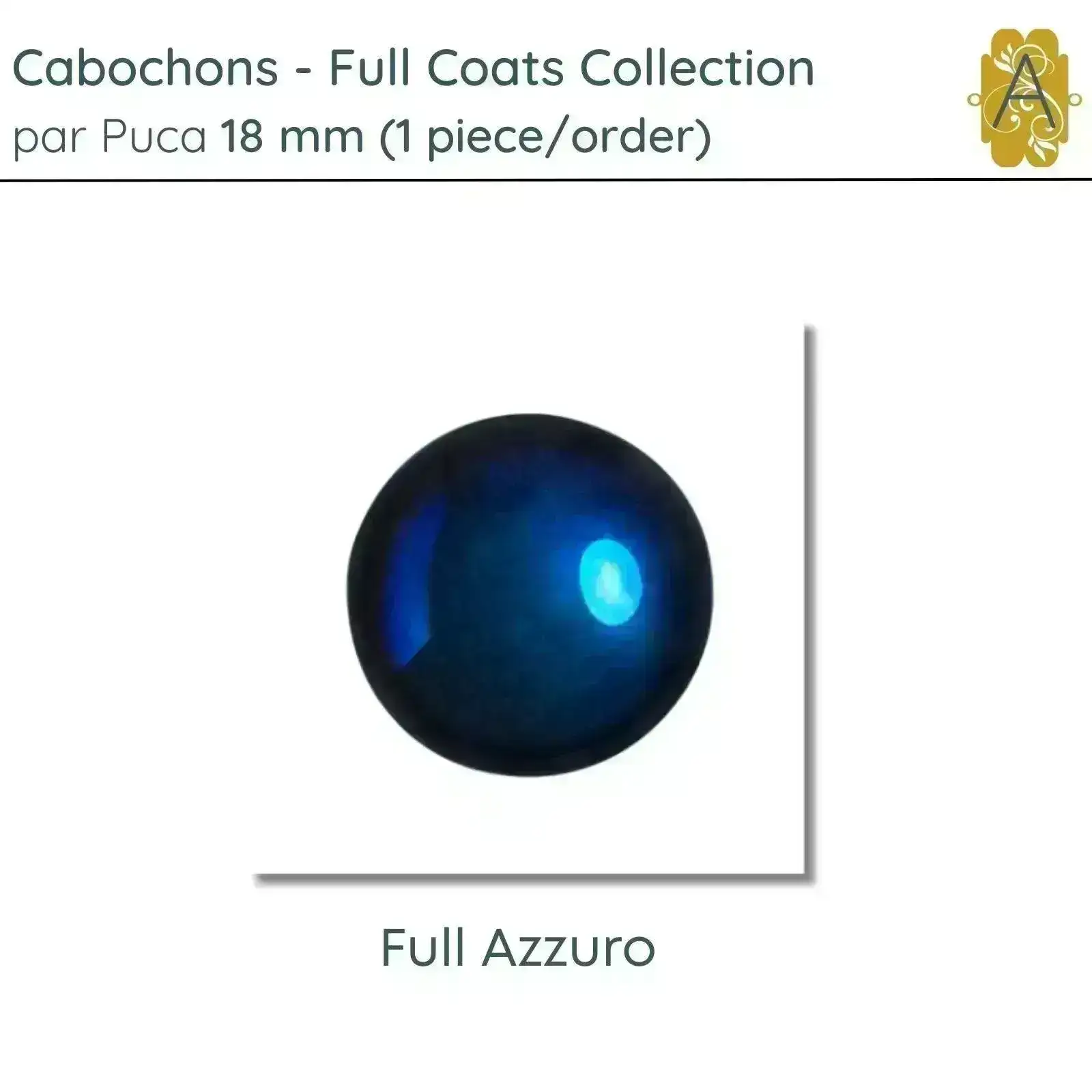 Cabochons par Puca, 18mm, Full Coats Collection, 5 Finishes - Image 6