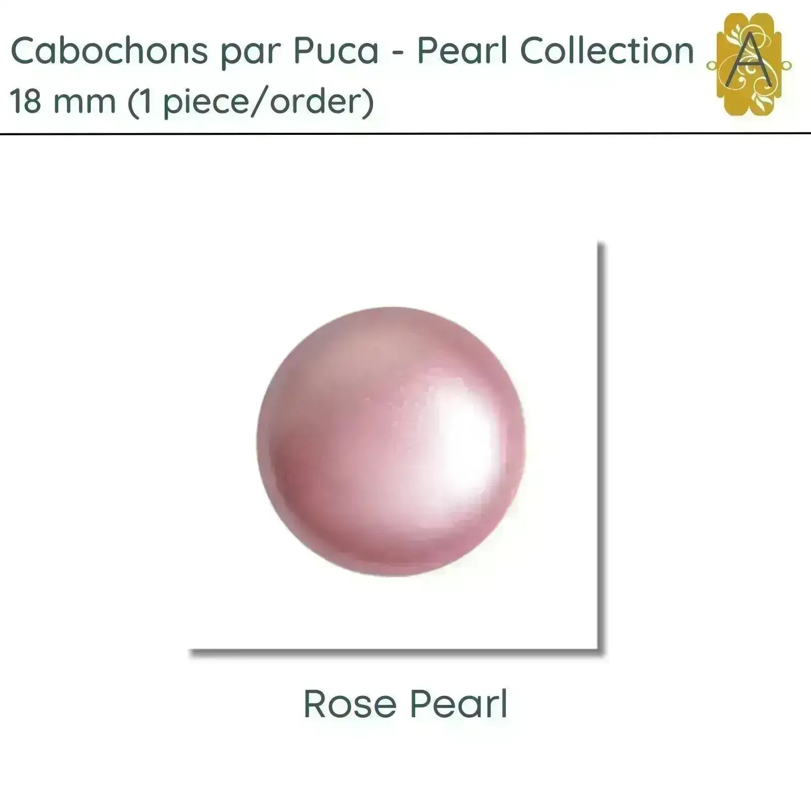 Cabochons par Puca, 18mm, Pearl Collection, 6 Colors - Image 4