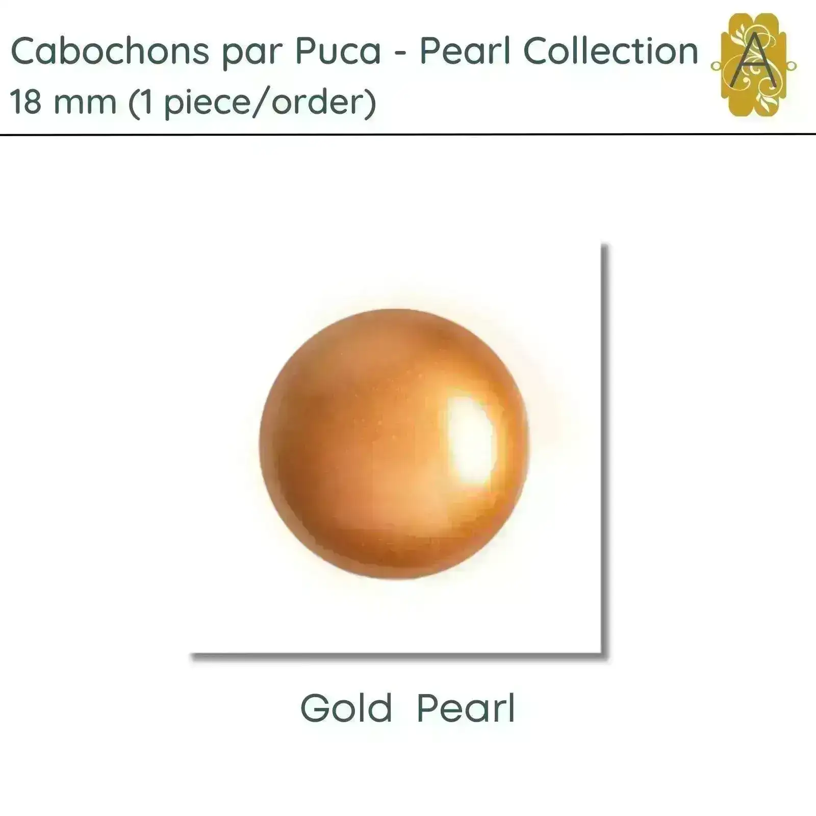 Cabochons par Puca, 18mm, Pearl Collection, 6 Colors - Image 5