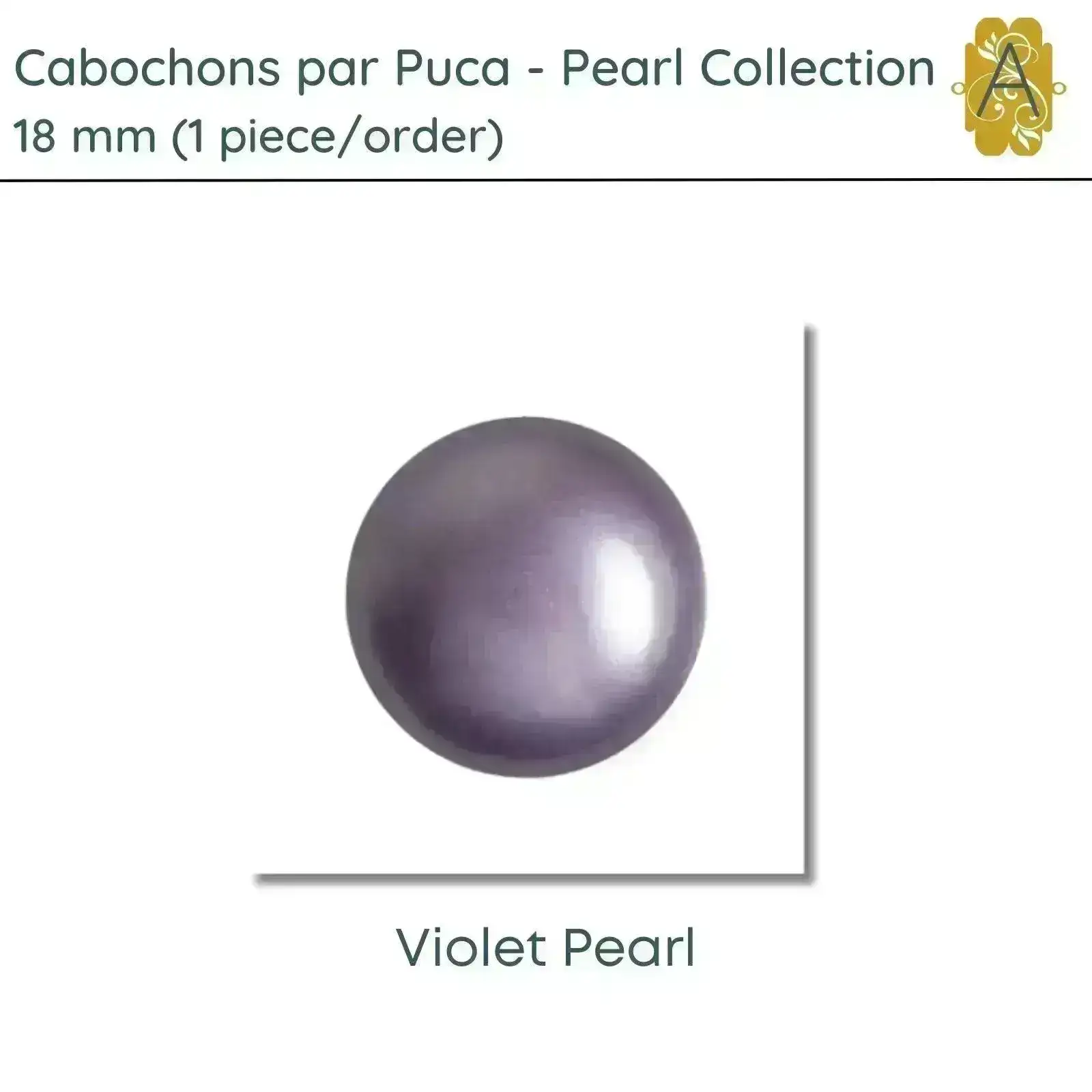 Cabochons par Puca, 18mm, Pearl Collection, 6 Colors - Image 6