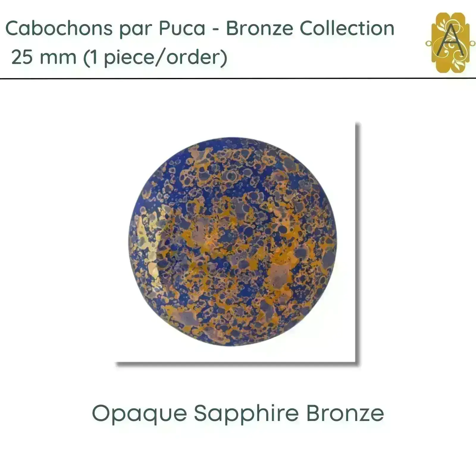 Cabochons par Puca, 25mm, Bronze Coating Collection, 11 Colors - Image 10