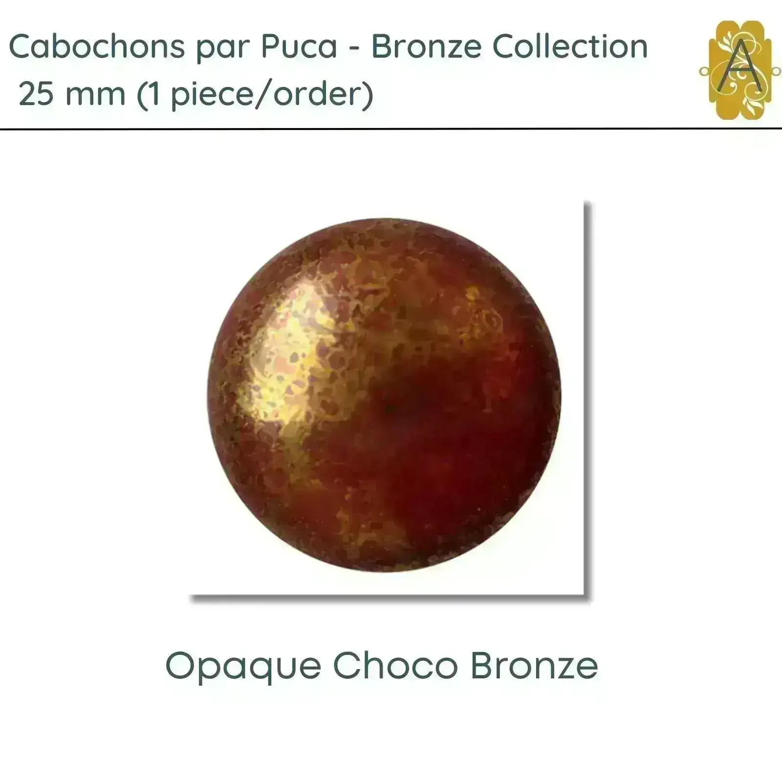 Cabochons par Puca, 25mm, Bronze Coating Collection, 11 Colors - Image 11