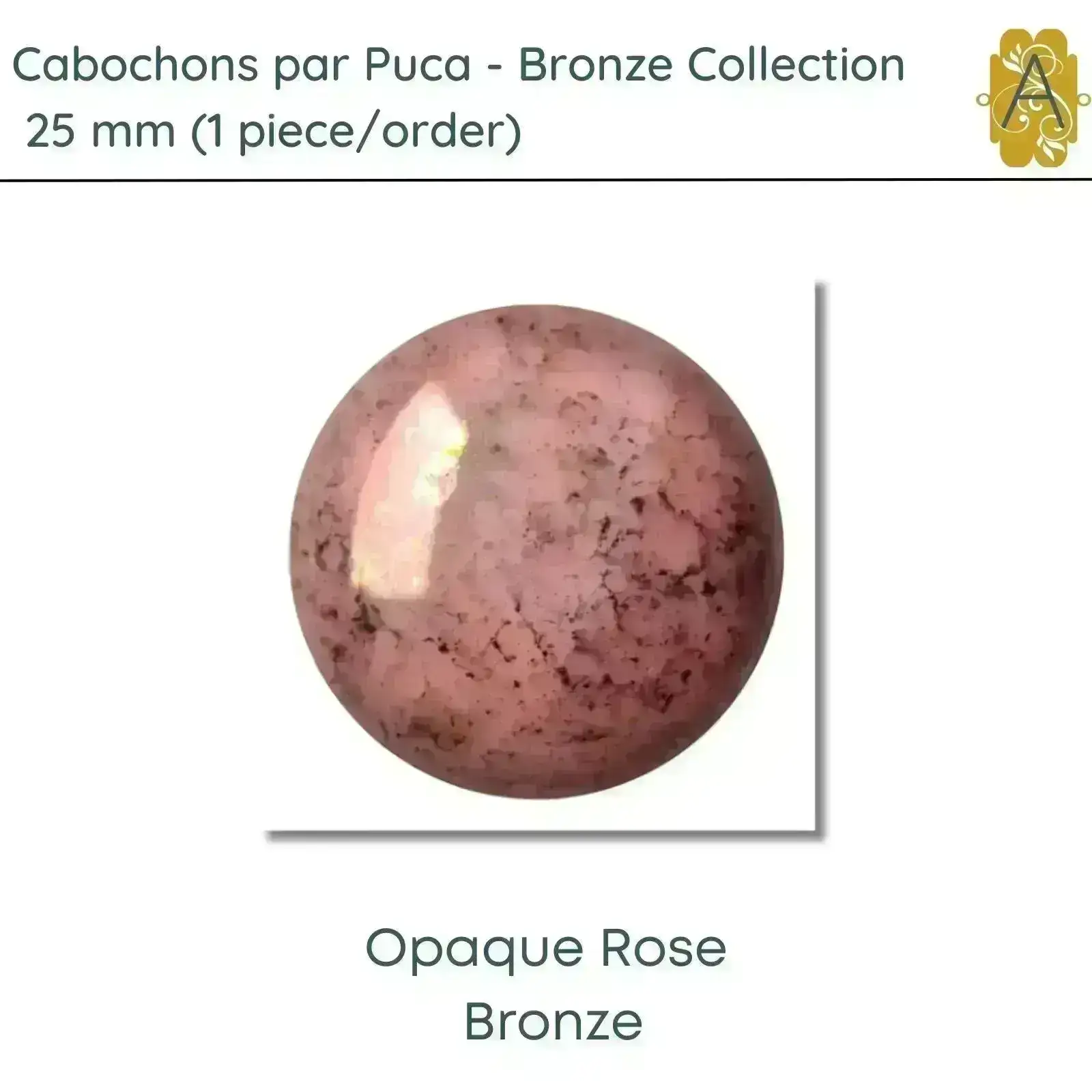 Cabochons par Puca, 25mm, Bronze Coating Collection, 11 Colors - Image 5