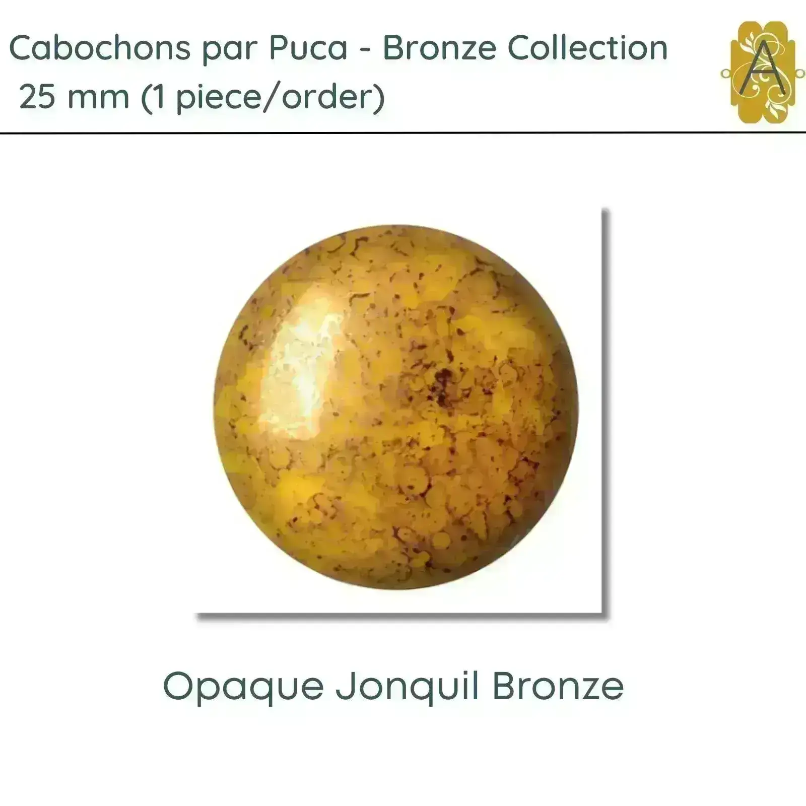 Cabochons par Puca, 25mm, Bronze Coating Collection, 11 Colors - Image 6