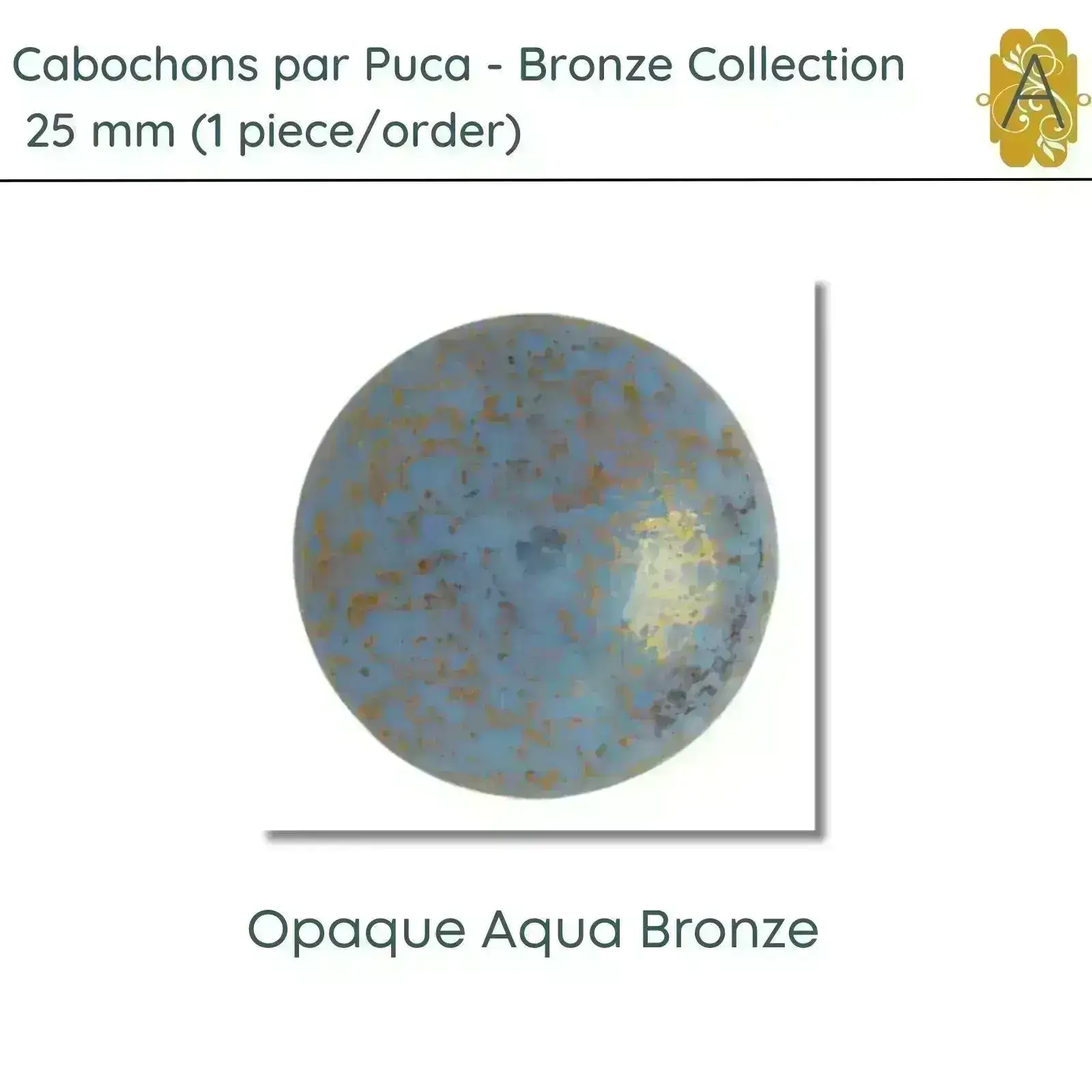 Cabochons par Puca, 25mm, Bronze Coating Collection, 11 Colors - Image 8
