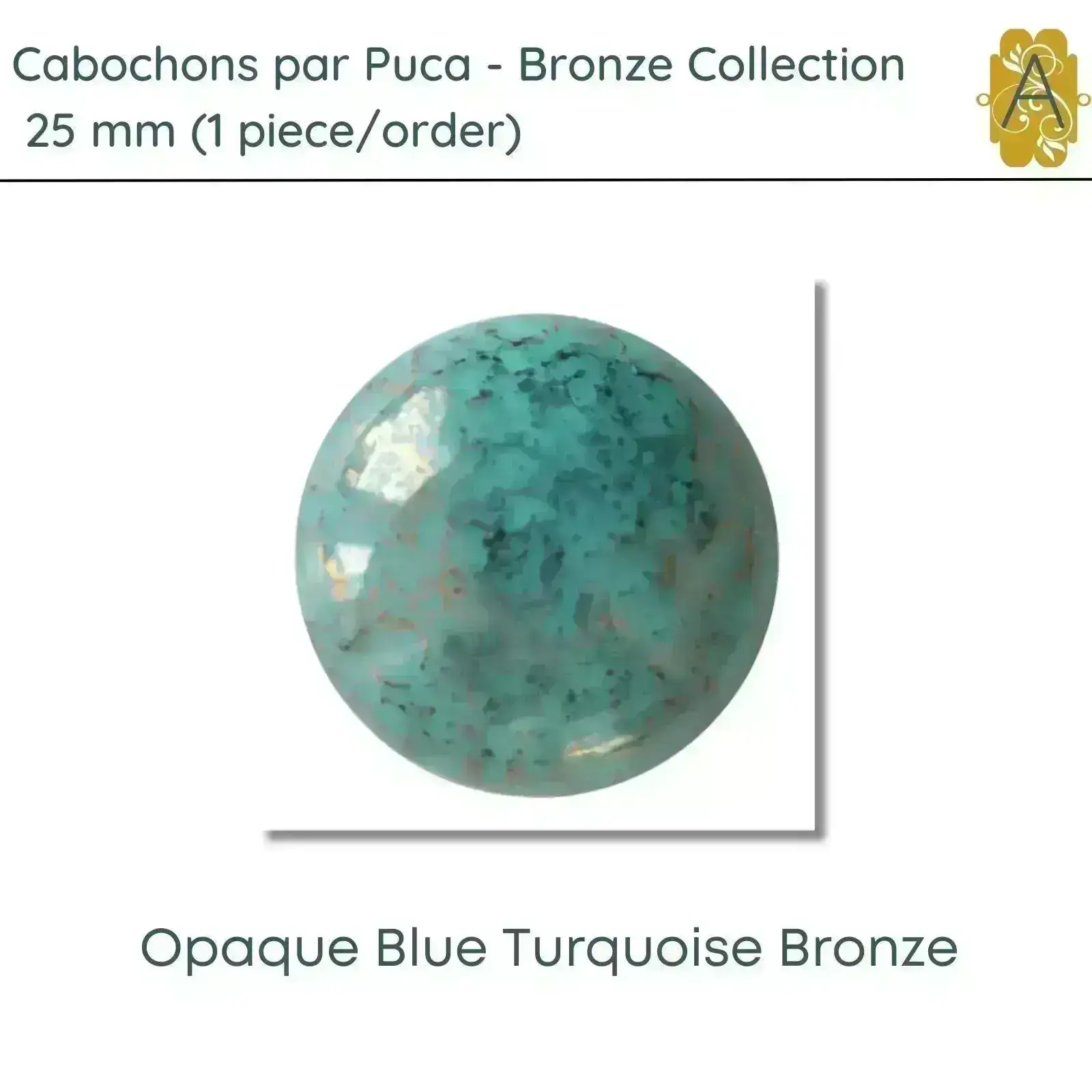 Cabochons par Puca, 25mm, Bronze Coating Collection, 11 Colors - Image 9