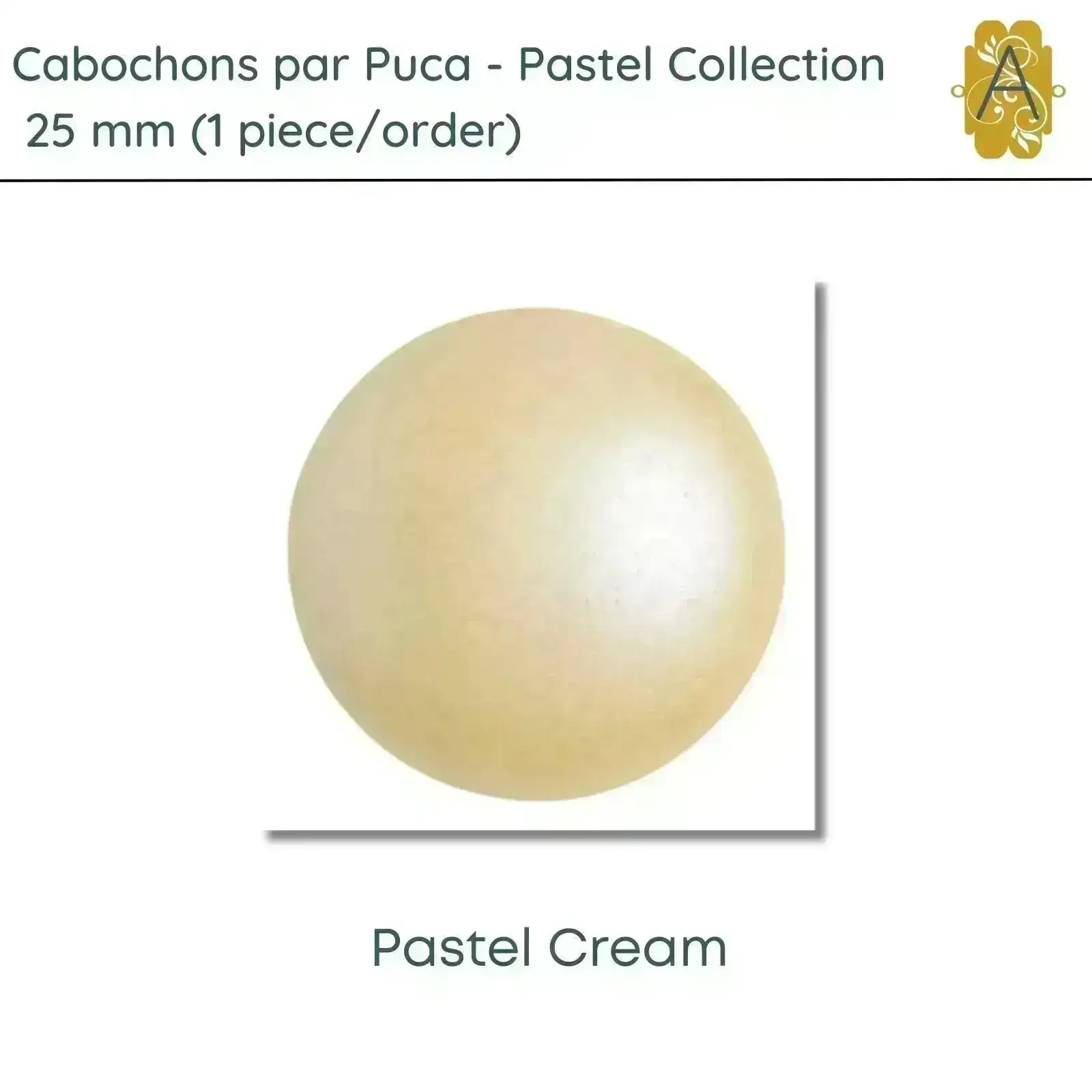 Cabochons par Puca, 25mm, Pastel Collection, 12 Colors - Image 3