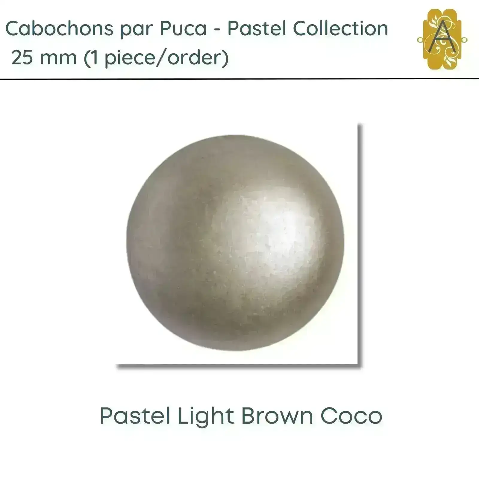 Cabochons par Puca, 25mm, Pastel Collection, 12 Colors - Image 4