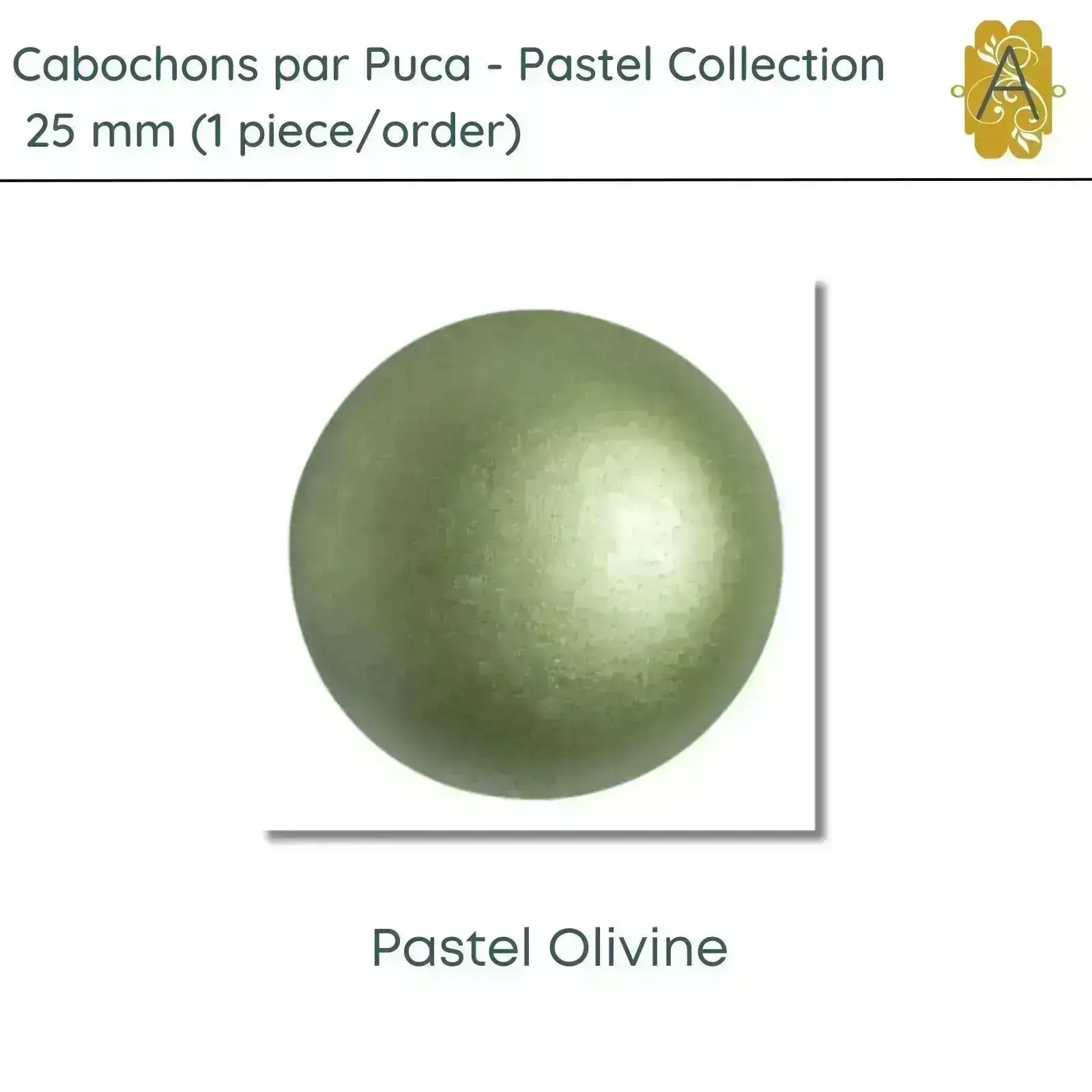 Cabochons par Puca, 25mm, Pastel Collection, 12 Colors - Image 7