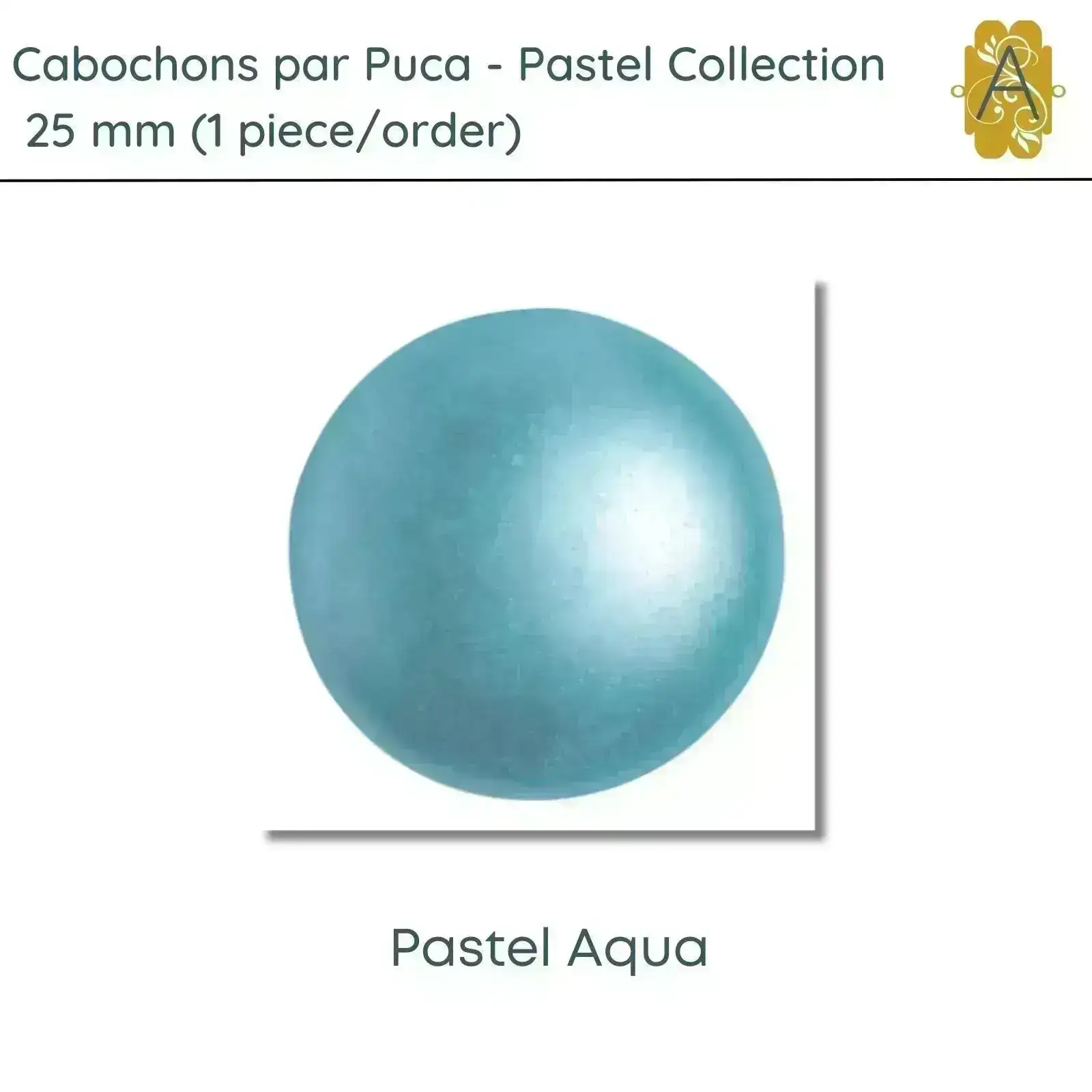 Cabochons par Puca, 25mm, Pastel Collection, 12 Colors - Image 9