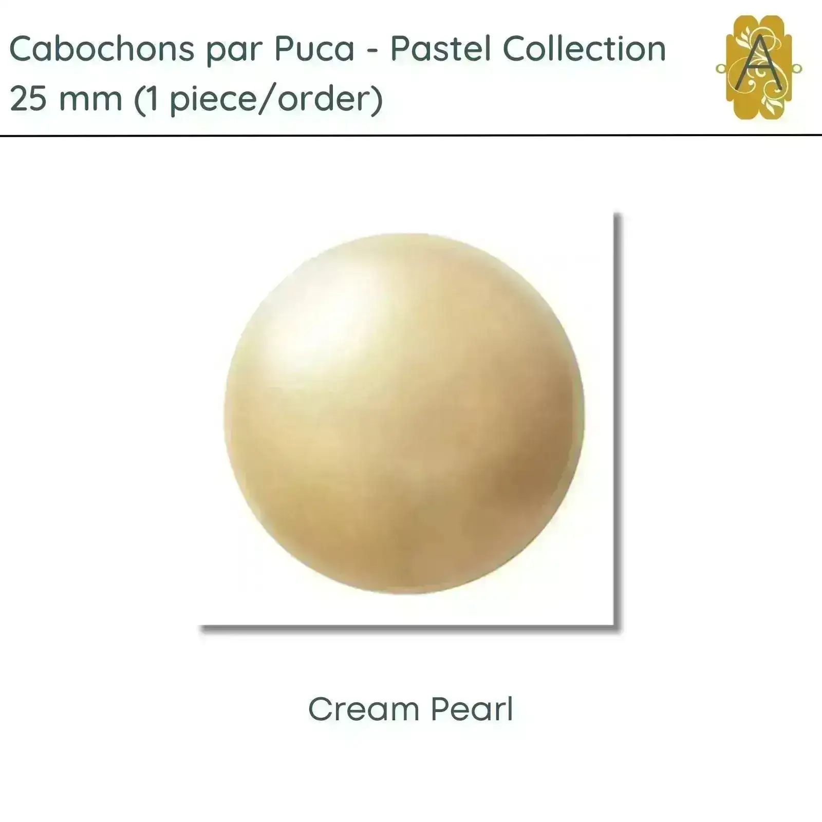 Cabochons par Puca, 25mm, Pearl Collection, 8 Colors - Image 4
