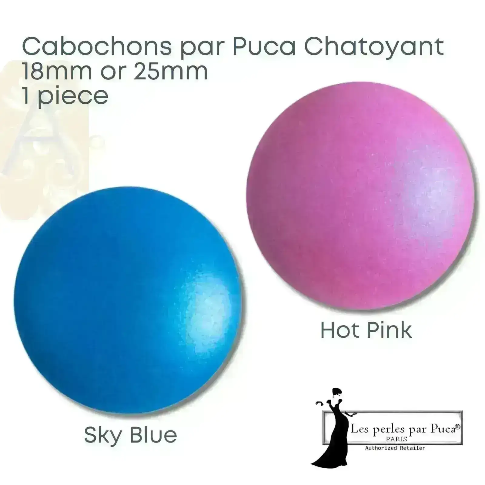 Cabochons par Puca, 18mm or 25mm, Chatoyant Collection - Image 6