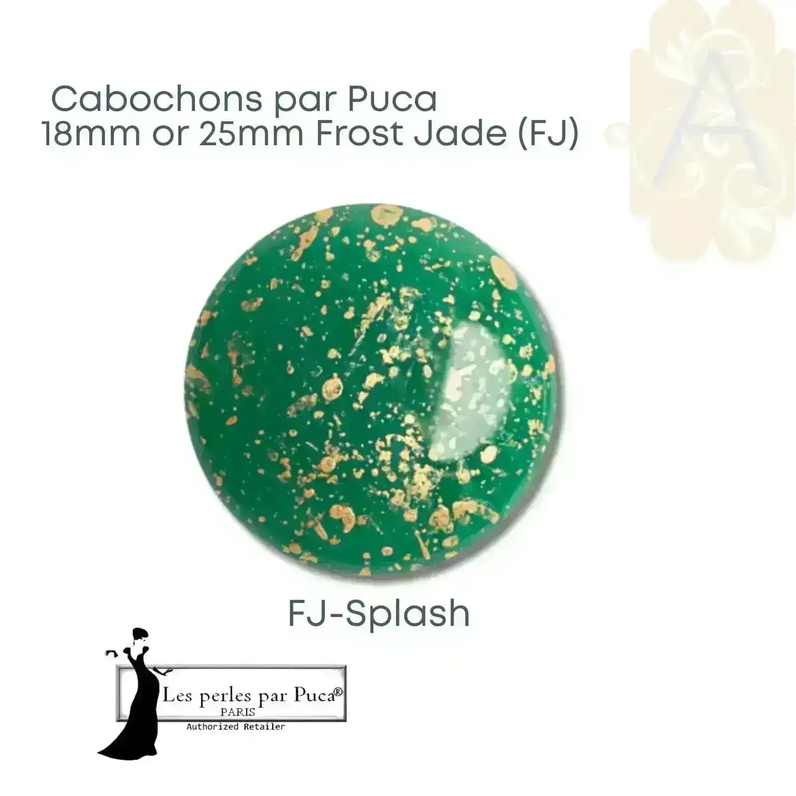 Cabochons par Puca, 18mm & 25mm, Frost Jade Collection - Image 6
