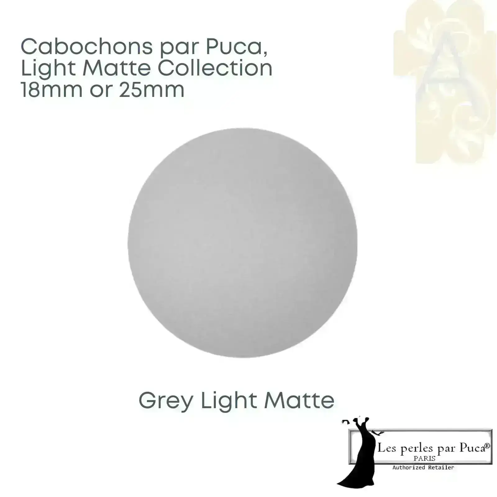 Cabochons par Puca, 18 or 25mm, Light Matte Collection - Image 6
