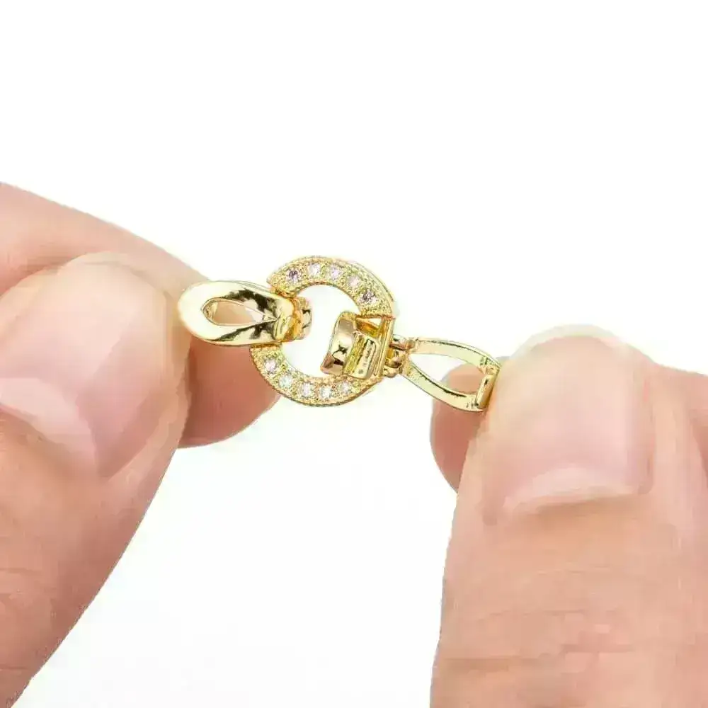 Celeste, 1-Strand Foldover Clasp, Cubic Zirconia, Precious Metal Plating - Image 4