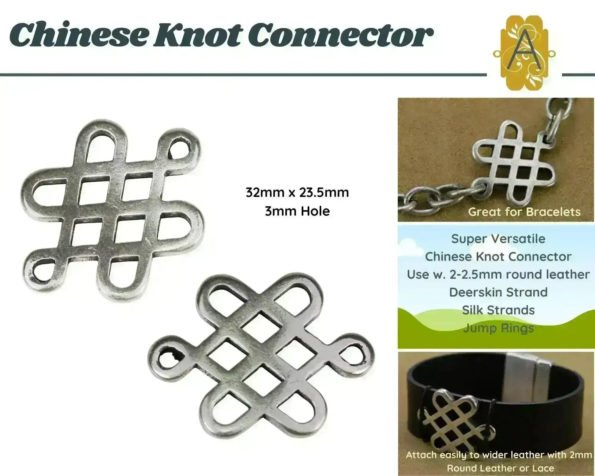 Chinese Knot Connector or Slider