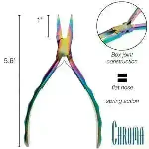 Chroma Series Flat Nose Pliers, Stainless Steel, Comfort Grip - Image 2