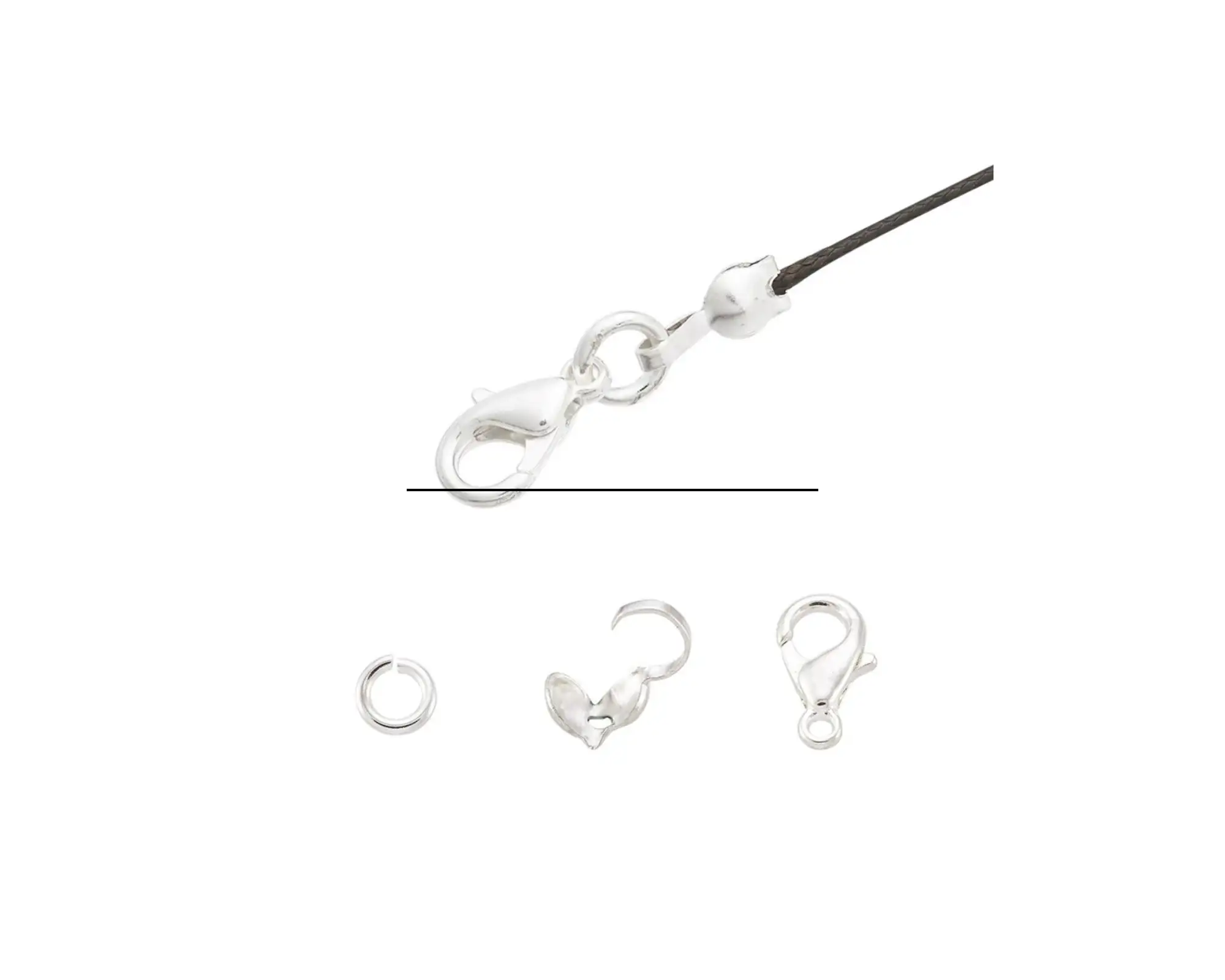 Clamshell or Bead Tips, Knot Covers, Open Loop