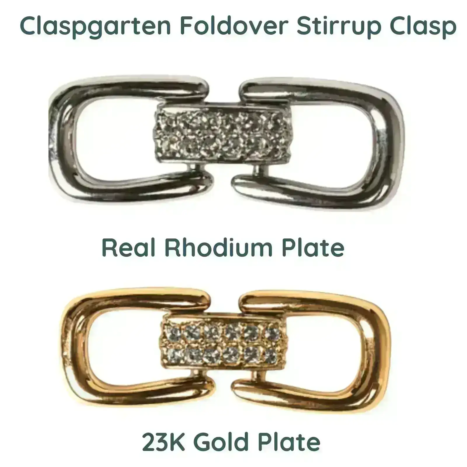 Claspgarten Foldover Clasp, 3-Strand, 2 Finishes