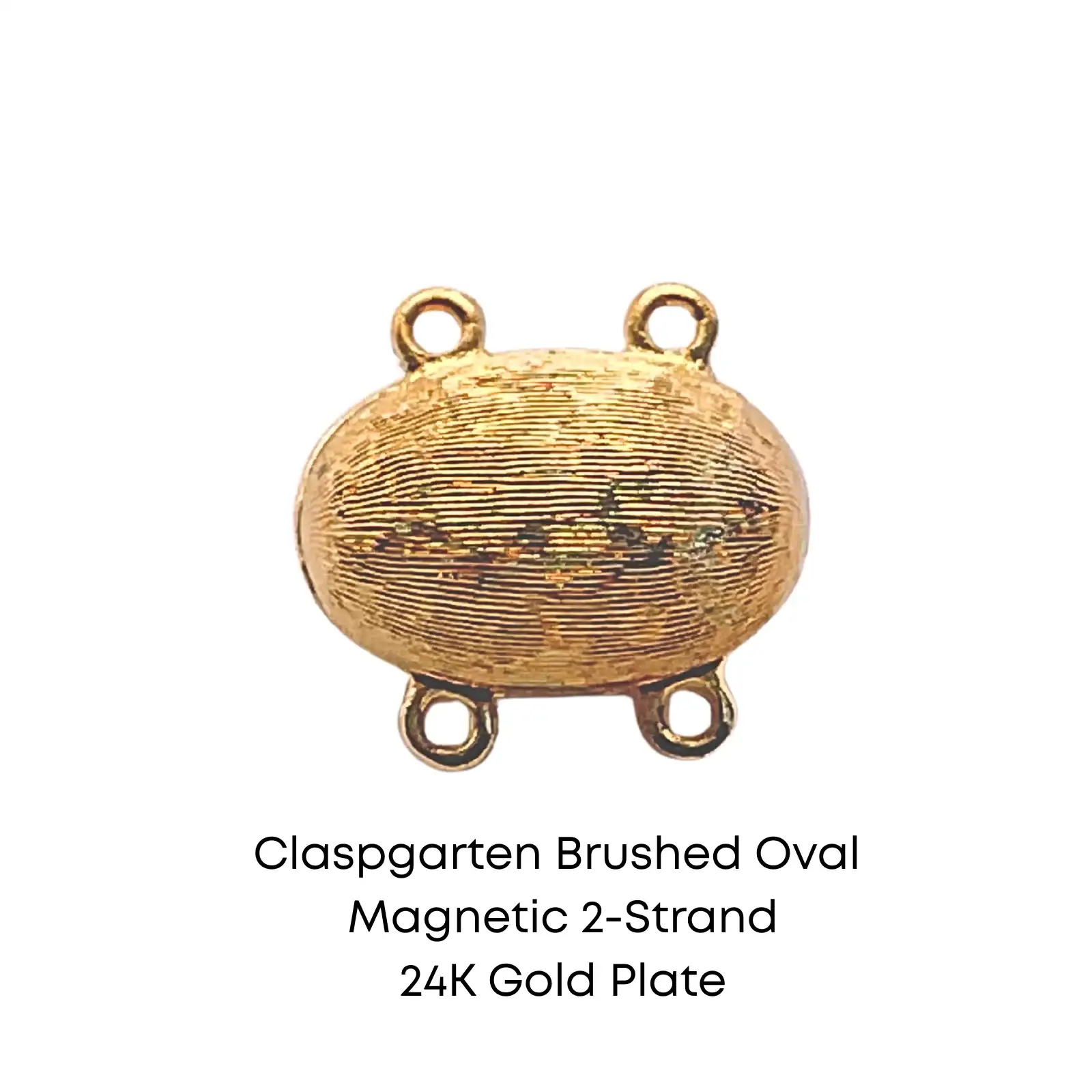 Claspgarten Brushed Oval, Magnetic Clasp, 1-Strand or 2-Strand - Image 6
