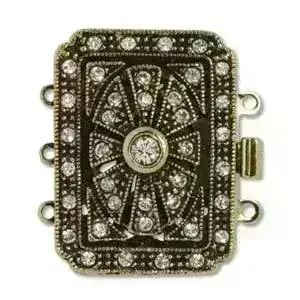 Claspgarten Deco Magic 3-Strand Box Clasps, 2 Finishes