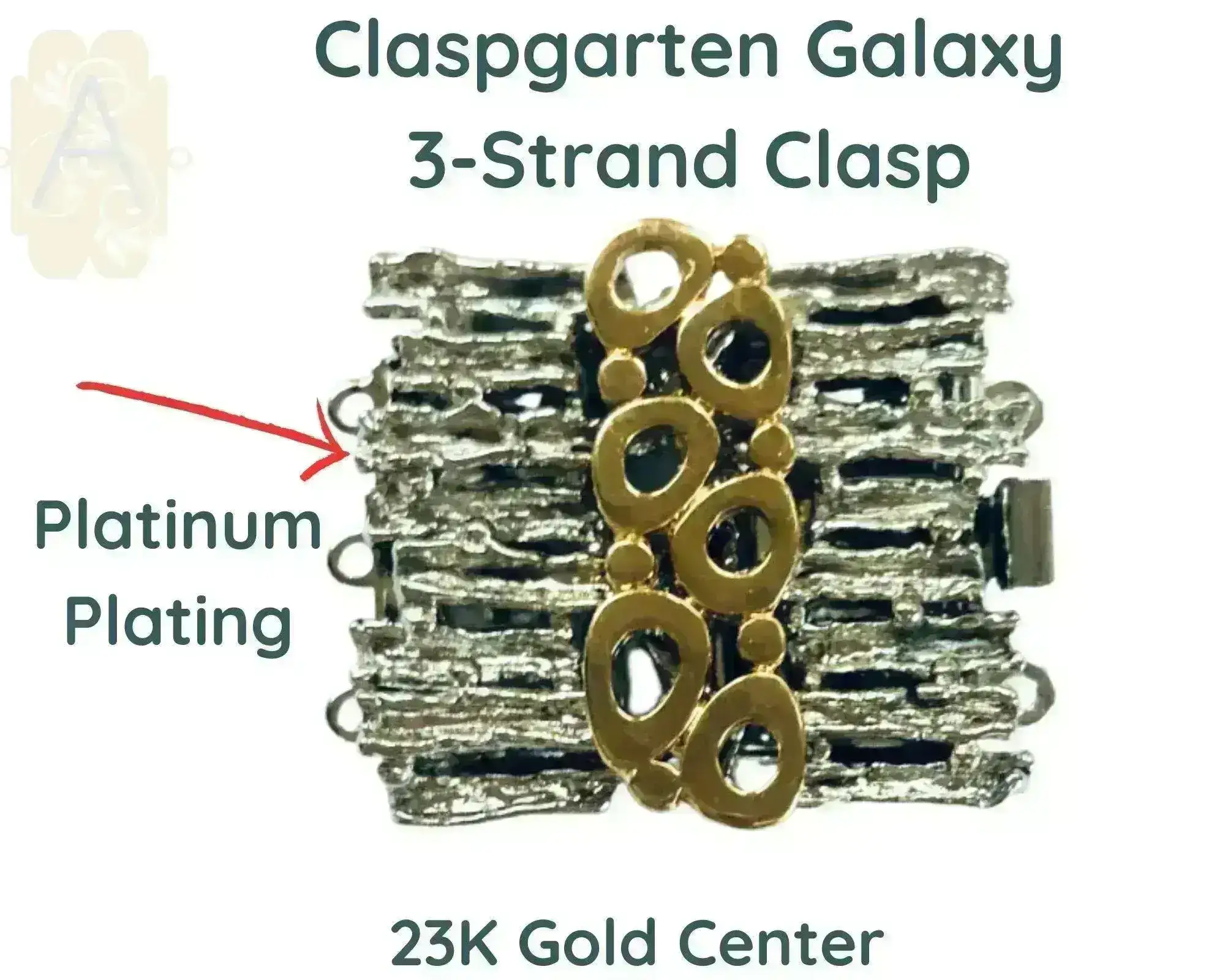 Claspgarten Galaxy, 3-Strand Box Clasp, 2 Finishes - Image 3