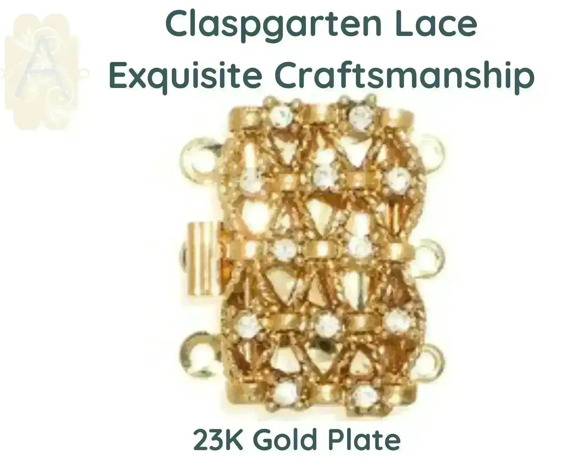 Claspgarten Lace 3-Strand Box Clasp, 2 Finishes - Image 2